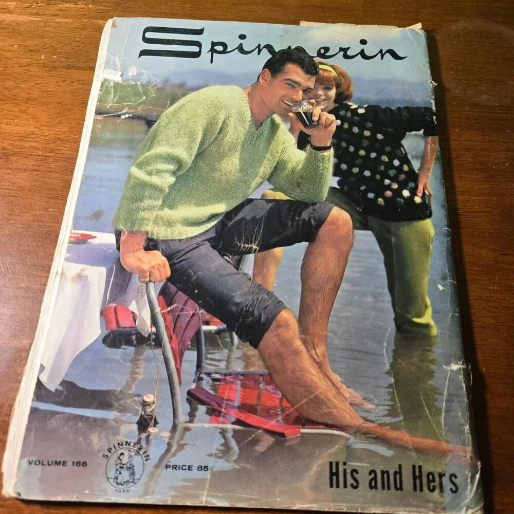 Spinnerin Magazine Volume 166 His and Hers 1963 Knitting patterns Vintage